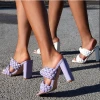 Chaussures Femme Mule A Talon Sandalias Mujer Hot Selling Ladies Shoes Women  Sandal