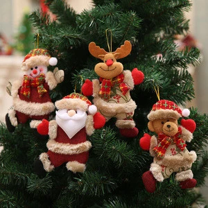 Cheap Durable Lovely Christmas Decoration Santa Dolls Supplies Christmas Tree Ornaments Doll Bonecos de Papai Noel de Natal