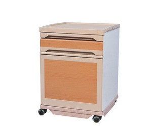 Cheap hospital stainless steel bedside cabinet table on wheels