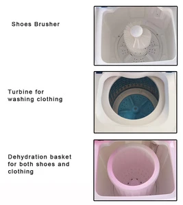 Cheap mini baby clothes shoe washing machine home with dryer