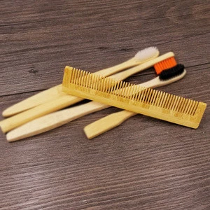 Cheap price bamboo wooden hair beard comb for hotel