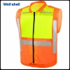 Cheap Visible roadway safety orange mesh fabric hi vis vest high visibility traffic reflective vest