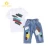 Import Children Boys Kids Custom Clothing Two Piece Suit White T-Shirt Jeans Summer Latest Kids Wear For Boys from China