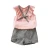 Import children&#039;s boutique clothing girls summer Korean chiffon vest plaid shorts two-piece clothing sets from China