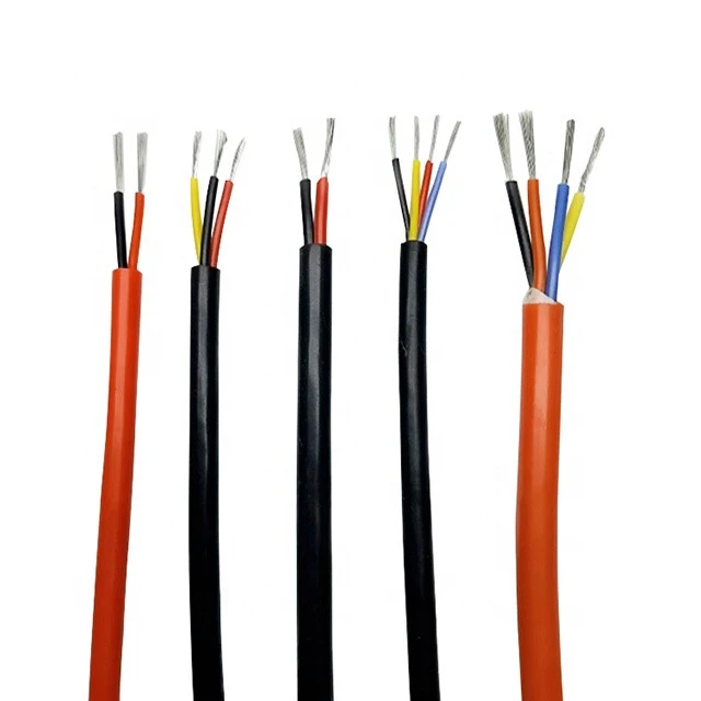 china factory 5 core silicone electrical insulated cable wire tinned copper conductor  for LED