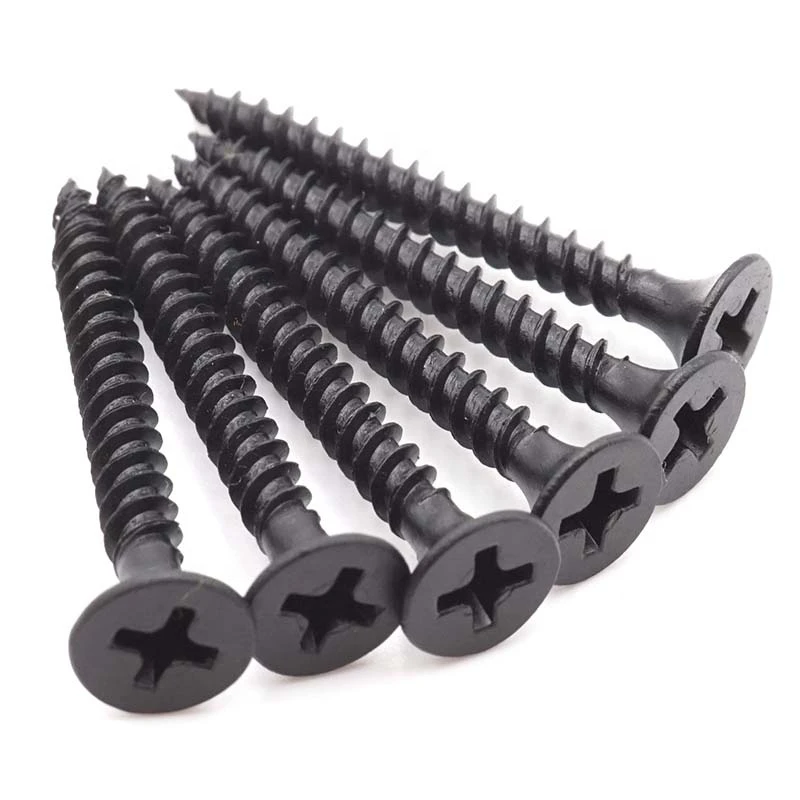 China factory bugle head black drywall screw with black phosphated,drywell screw drywall screws collated