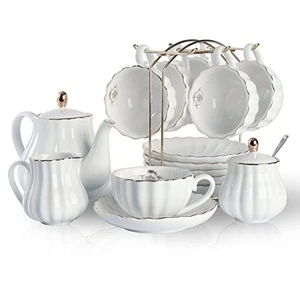 China manufacturer white elegant cheap cup classic coffee and tea set