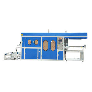 China Supplier Four Station Plastic Thermoforming Machine for producing  plastic containers trays boxes
