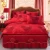 Import China supplier polyester cotton red roses pattern sheet four pieces cotton bedding sets bed skirt style from China