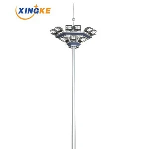 China supplier Q235/245 Steel galvanized wholesale price 15~35m highway, airport led high mast lighting with auto lifting system
