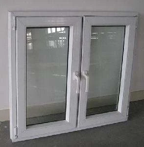 China upvc casement windows  Double panel opens flat inside glass window