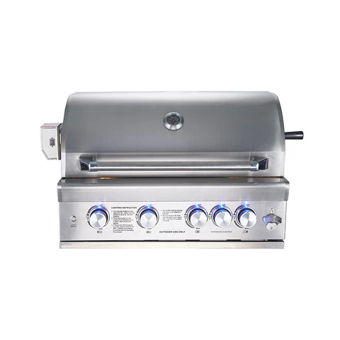 China Wholesale Camping Patio Smoker Barbecue Grill 5 burners Built-In Ovens Bbq Gas Grills
