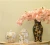 Chinese Antique Style White Porcelain Slim Vase, Decoration Gold Flower Pattern Ceramic Vase