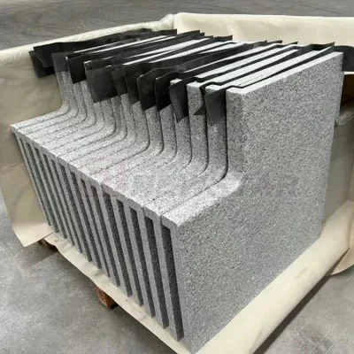 Chinese Mountain Grey Flamed Surface Chinese White Granite Tile Pool Coping Stone