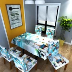 Christmas Dining Chair Cover Decoration White Spandex Chair Cover