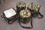 Classic Camouflage Printing Aluminium Film Cooler Bag folding outdoor storage stool ottoman