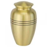 Classic Style Brass Matt Funeral Urn for Ashes