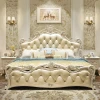 Classical European luxury  bedroom furniture girl style Leather princess queen size luxury bed