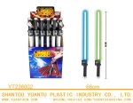 Classical Plastic Lightsaber Sword With star LED light & Sound Function Green and Blue colors assorted 4pcs/Display