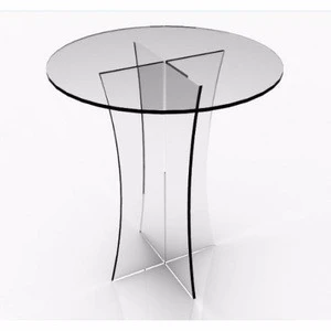 clear acrylic round dining table