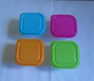Clear plastic small container box for yogurt 6x6cm