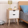 Color fiesta modern nightstand easy assemble bedside table high quality wooden side table