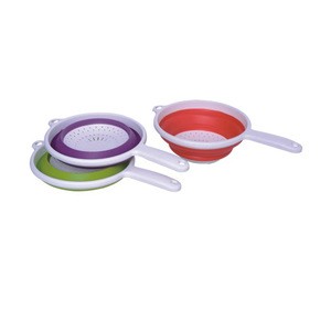 Colorful Eco-friendly High Quality Collapsible Pasta Basket Colander Oval Strainer