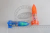 Colorful rocket shaped sour fruit liquid spray candy