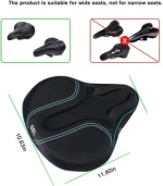 Comfortable Soft Bike Seat Cushion Wide Exercise Gel Bike Seat Cover Bicycle Saddle Cover Bike Seat Pad