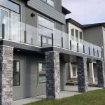 Compound Wall Black Aluminum 26in Balusters Glass Railing Terrace Balcony Railing  Dwg Balusters Interior