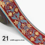 COOMAMUU Gold Silver Thread Embroidery Curtain Trims Elegant Vintage Jacquard Webbing Lace Ribbons for Sewing Pillow Cloth Sofa