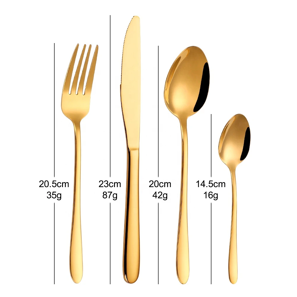 copper color metal flatware sets cultery set stainless steel rose gold cutlery