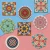 Import Creative Bohemian style round and square ceramic absorbent coaster home non-slip and anti-scald insulation pad from China