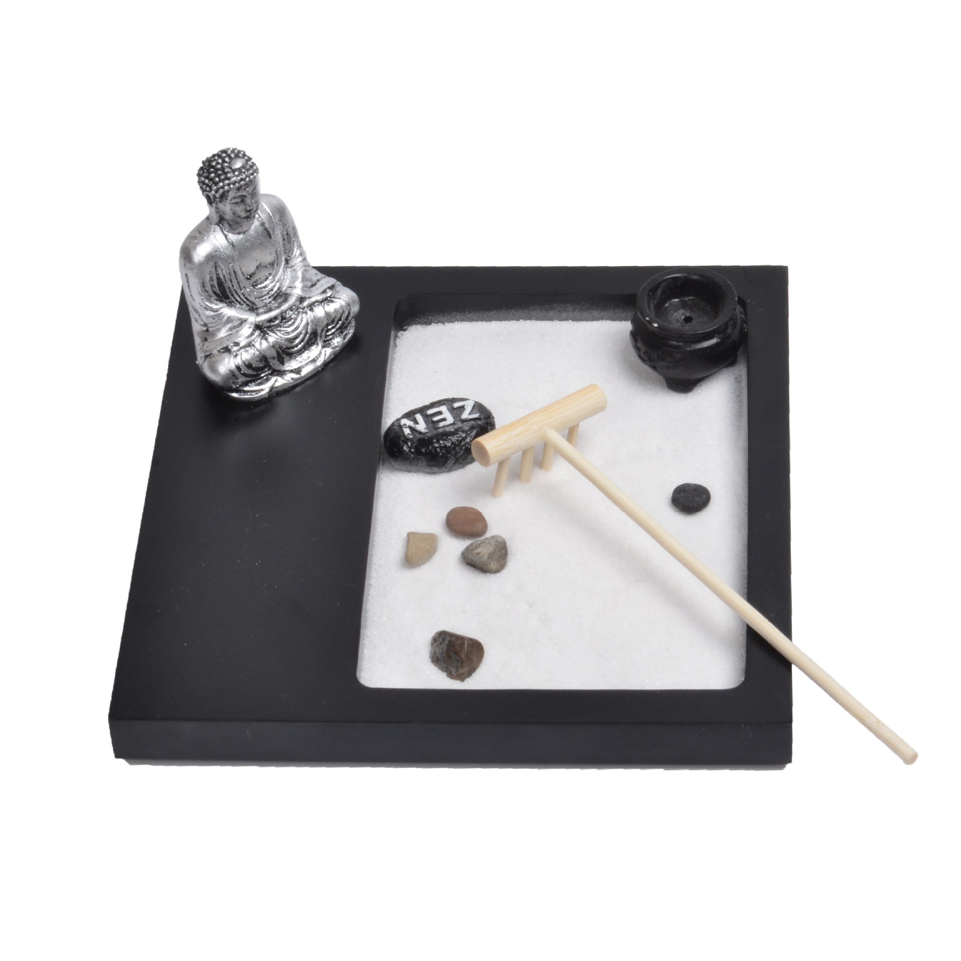Creative mini Zen meditation sand tray Buddhist resin set piece creative home crafts set piece export