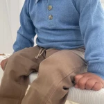 Custom children clothing wholesale fashion kids khaki cotton trousers  baby boys classic chinos pants