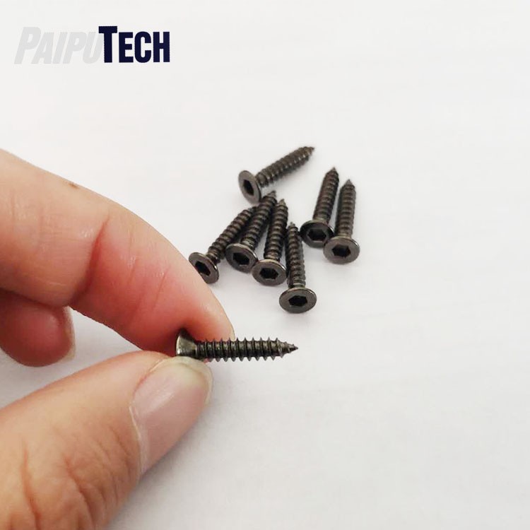 custom cold forging Hex Socket Head self tapping screw/Black Oxide cold forging Steel M3 self-tapping screws