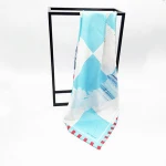 Custom Design Digital Printing Silk Satin Scarf Shawl
