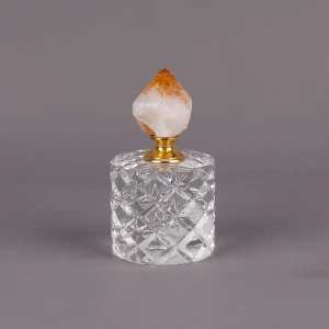 Custom Hand Blown Polished Paintend Blush Furniture Lucite Wierd Serpentine Reload Bayonet Rock Crystal Glass Perfume Bottle