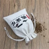 Custom Jute Linen Hemp Hessian Pouch Gift Bags For Coffee Cocoa, Tea Bean Pouch