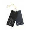 custom luxury color fold black cardboard kraft paper shirt clothing garment apparel string hangtag label design in garment tags