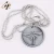 Import Custom own emboss logo antique silver metal chain necklace from China