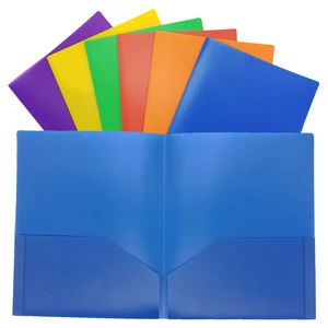 Custom Presentation Folder PP Plastic 2 Pocket File Folder with Card Holder