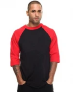 Custom Print Logo High Quality Raglan Factory Price Baseball T Shirts