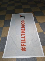 custom printed mesh flag banner