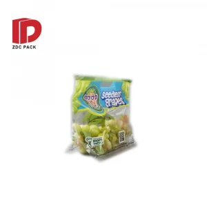 Custom printed punch hole clear breathable plastic packaging Eco friendly plastic bag