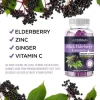 custom private label sambucus elderberry gummies with vitamin c and zinc healthy gummies elderberry herbal supplement