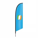 custom promotional beach flag feather banner flag kit with ground spike teardrop flags for sale