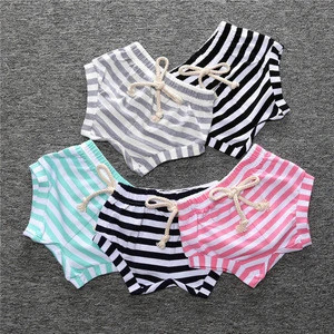 Custom striped printed cotton baby boxer briefs underwear baby shorts
