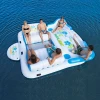 Custom Tropical Tahiti Inflatable Floating Island, Floating Island Inflatable Water Island Float, 6 Person River Raft