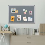 Customable Aluminum Frame Grey Fabric Board Fabric Memo Message Felt Bulletin Board